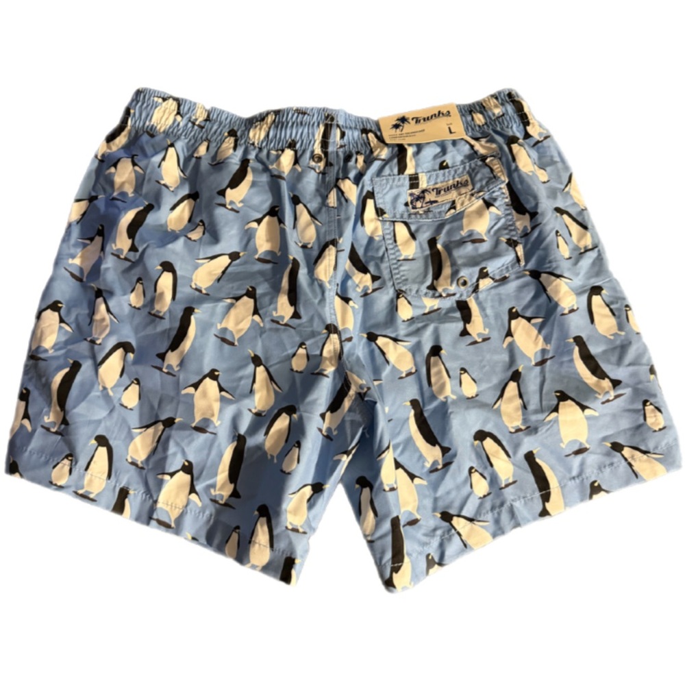 NWT Trunks Surf & Swim Penguin Print Swim Trunks